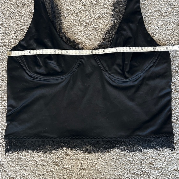Aerie Show Off Shine Lace Corset Bra Top Black Camisole Tank Top Size Small NEW - Picture 4 of 9